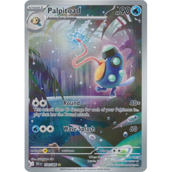 Black Bolt - 104/086 - Palpitoad (illustration rare)