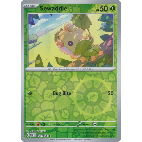 White Flare - 001/086 - Sewaddle (reverse holo)