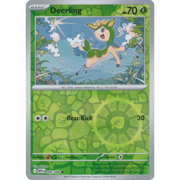 White Flare - 006/086 - Deerling (reverse holo)