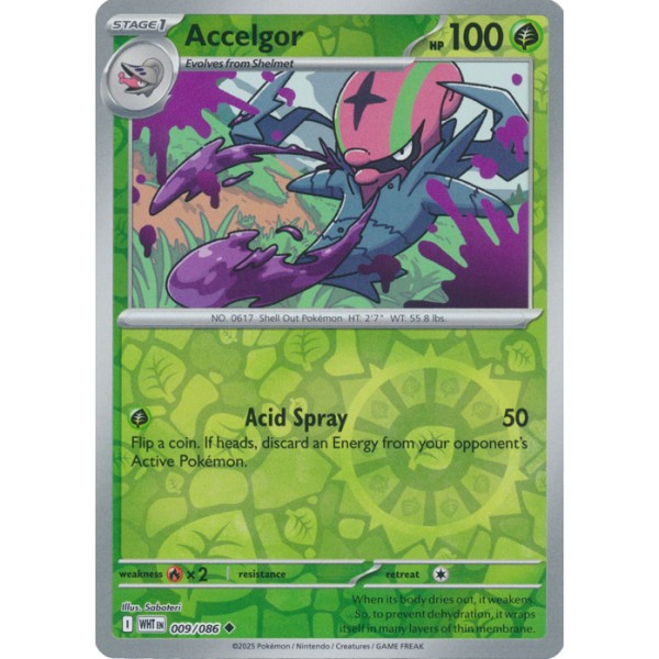 White Flare - 009/086 - Accelgor (reverse holo)