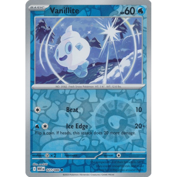 White Flare - 027/086 - Vanillite (reverse holo)