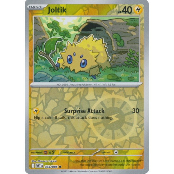 White Flare - 033/086 - Joltik (reverse holo)