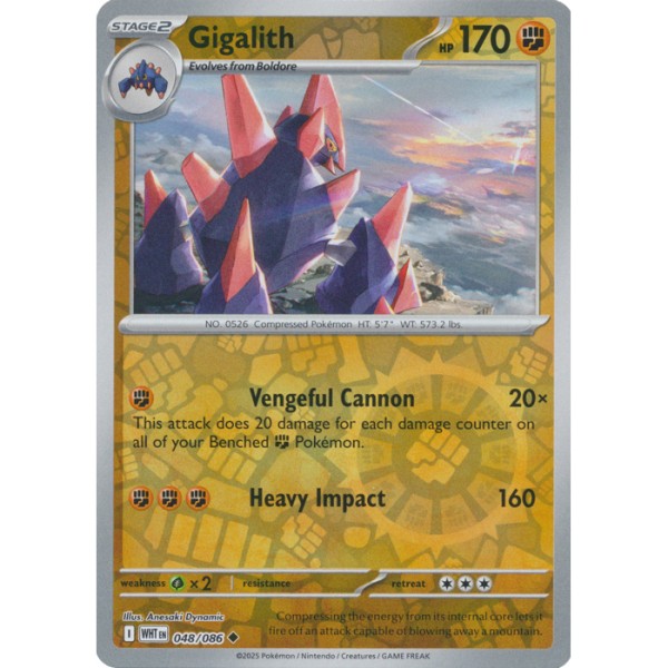 White Flare - 048/086 - Gigalith (reverse holo)