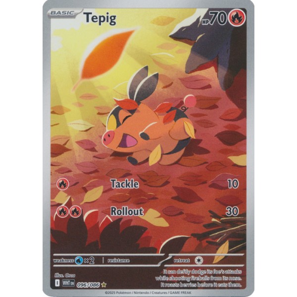 White Flare - 096/086 - Tepig (illustration rare)