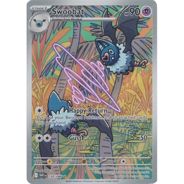 White Flare - 120/086 - Swoobat (illustration rare)
