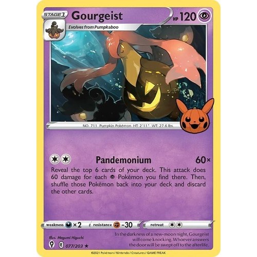 Evolving Skies - 077/203 - Gourgeist (rare holo trick or trade)
