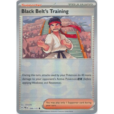 Prismatic Evolutions - 098/131 - Trainer Black Belt's Practice (Sinnoh) (poke ball reverse holo)