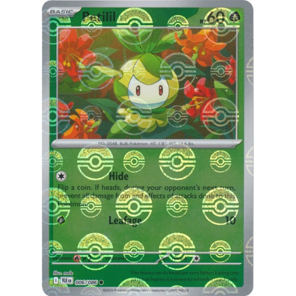 Black Bolt - 006/086 - Petilil (poke ball reverse holo)