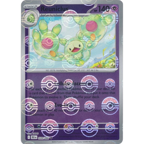 Black Bolt - 039/086 - Reuniclus (poke ball reverse holo)