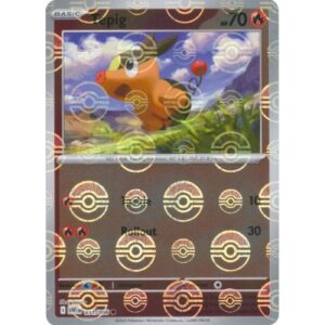 White Flare - 011/086 - Tepig (poke ball reverse holo)