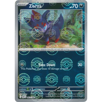 White Flare - 061/086 - Zorua (poke ball reverse holo)