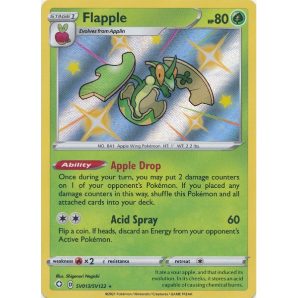 Shiny Vaults - SV013/SV122 - Flapple (shiny rare)