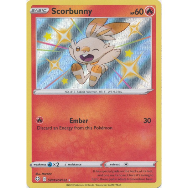 Shiny Vaults - SV015/SV122 - Scorbunny (shiny rare)
