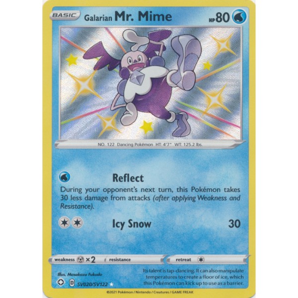 Shiny Vaults - SV020/SV122 - Galarian Mr. Mime (shiny rare)