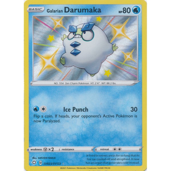 Shiny Vaults - SV023/SV122 - Galarian Darumaka (shiny rare)
