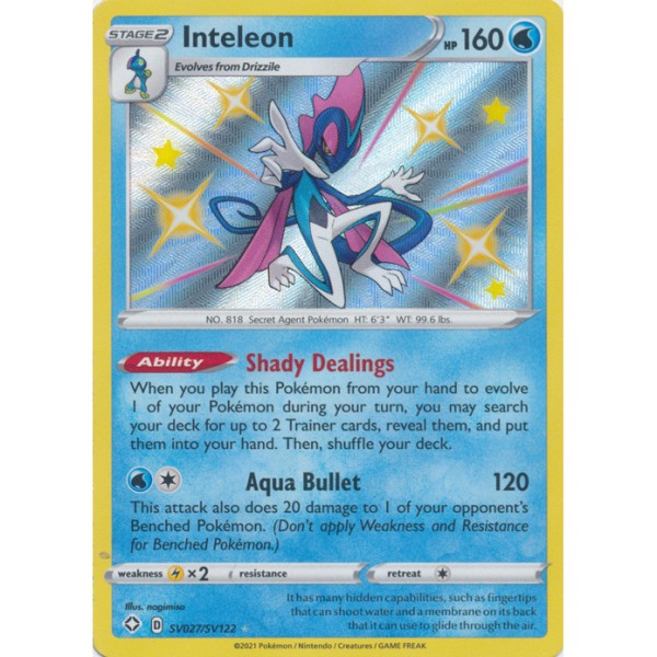 Shiny Vaults - SV027/SV122 - Inteleon (shiny rare)