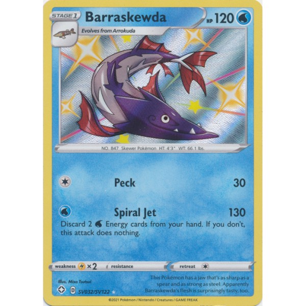 Shiny Vaults - SV032/SV122 - Barraskewda (shiny rare)