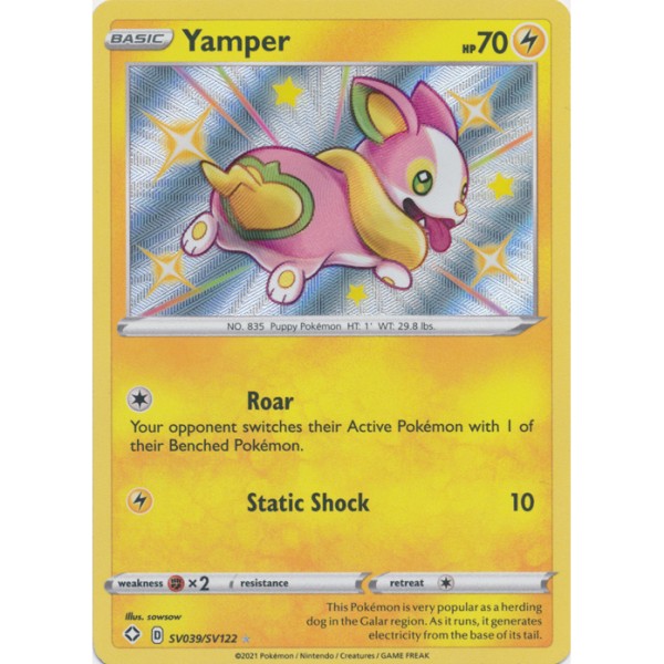 Shiny Vaults - SV039/SV122 - Yamper (shiny rare)