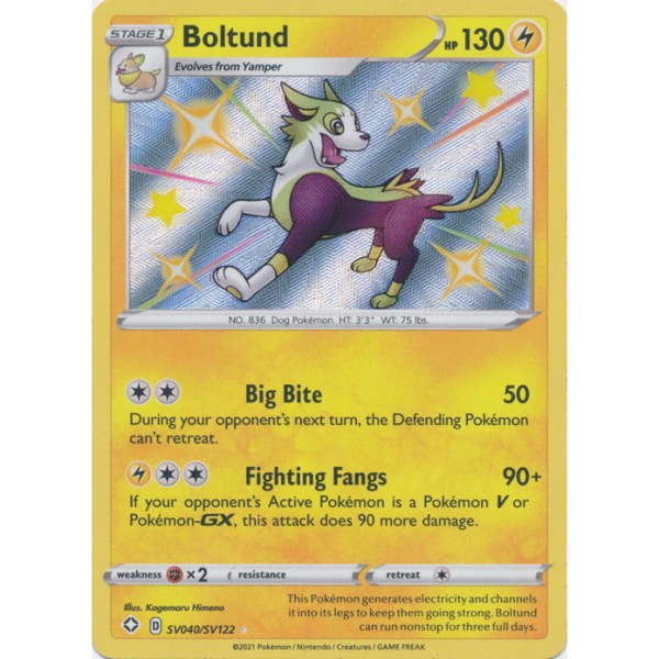 Shiny Vaults - SV040/SV122 - Bolthund (shiny rare)