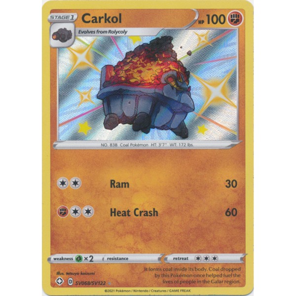 Shiny Vaults - SV068/SV122 - Carkol (shiny rare)