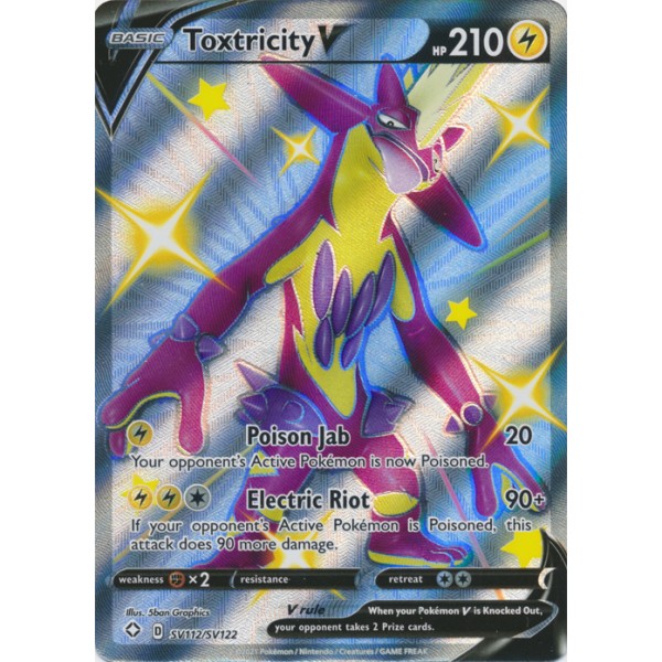 Shiny Vaults - SV112/SV122 - Toxtricity V (shiny ultra rare)