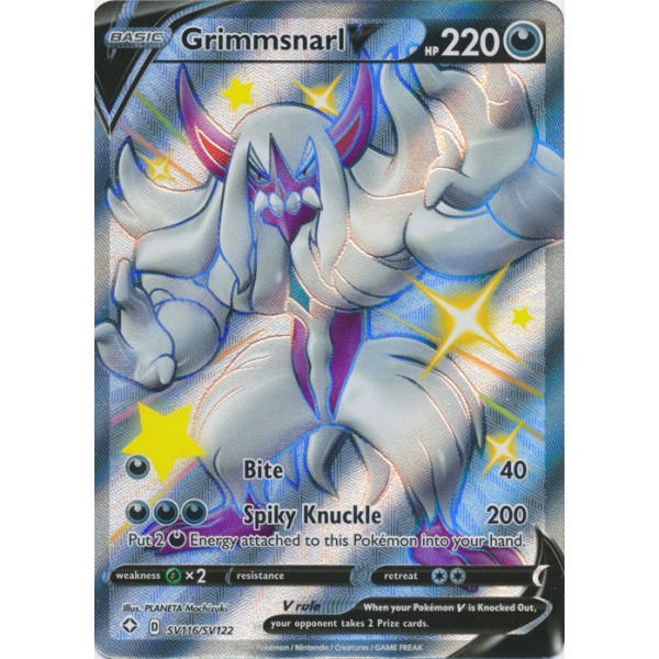 Shiny Vaults - SV116/SV122 - Grimmsnarl V (shiny ultra rare)