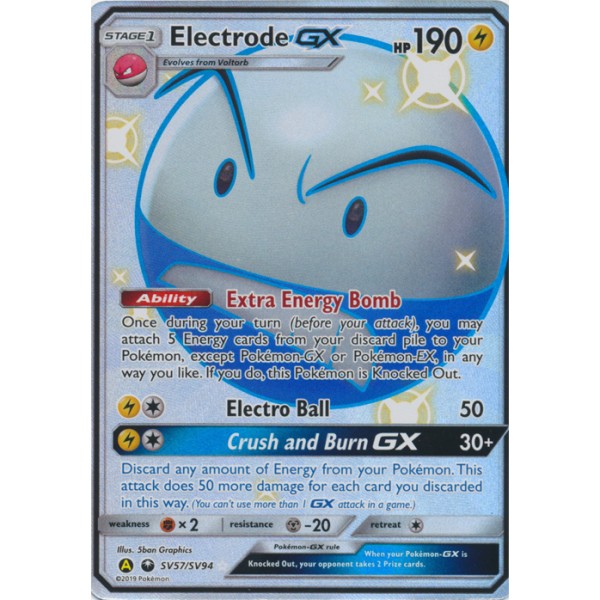 Shiny Vaults - SV57/SV94 - Electrode GX (shiny ultra rare)