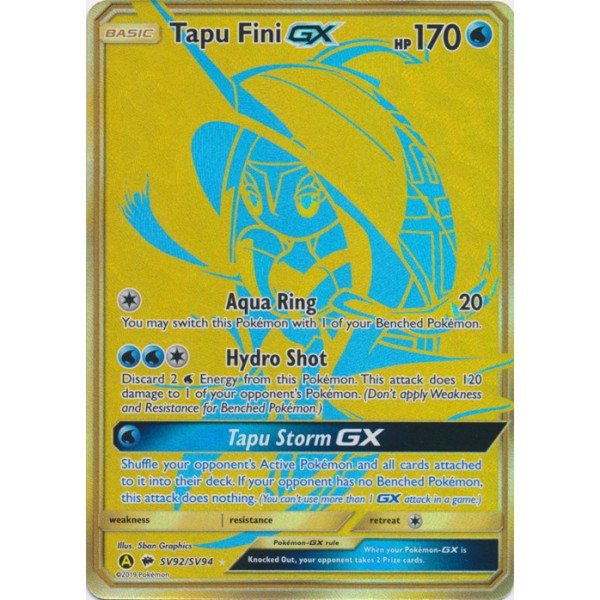 Shiny Vaults - SV92/SV94 - Tapu Fini GX (secret rare)