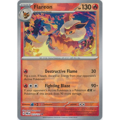 Prismatic Evolutions - 013/131 - Flareon (poke ball rare reverse holo)