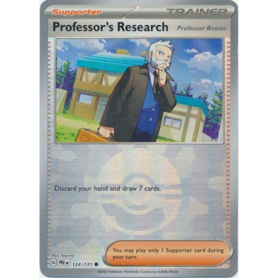 Prismatic Evolutions - 124/131 - Trainer Professor’s Research Professor Rowan (poke ball reverse holo)