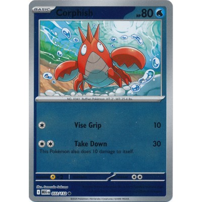 Mega Evolution - 033/132 - Corphish (reverse holo)