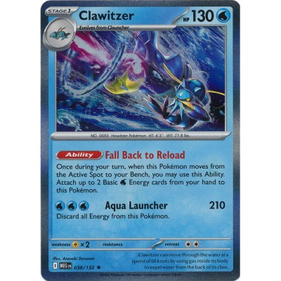Mega Evolution - 038/132 - Clawitzer (rare holo)