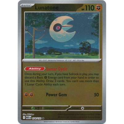 Mega Evolution - 074/132 - Lunatone (rare reverse holo)