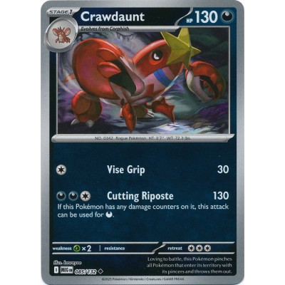 Mega Evolution - 085/132 - Crawdaunt (reverse holo)