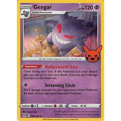 Lost Origin - 066/196 - Gengar (rare reverse holo) - trick or trade