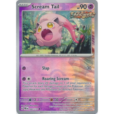 Prismatic Evolutions - 042/131 - Scream Tail (poke ball reverse holo)