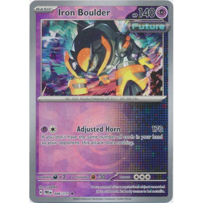 Prismatic Evolutions - 046/131 - Iron Boulder (poke ball rare reverse holo)