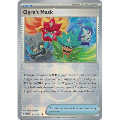 Prismatic Evolutions - 118/131 - Trainer Ogre’s Mask (poke ball reverse holo)