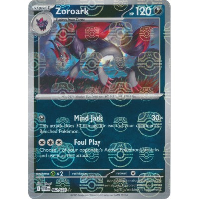 White Flare - 062/086 - Zoroark (master ball rare reverse holo)