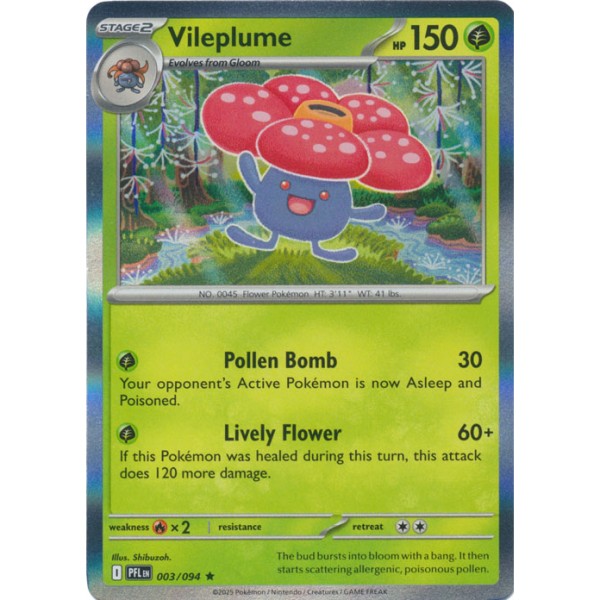 Phantasmal Flames - 003/094 - Vileplume (cosmo rare holo)