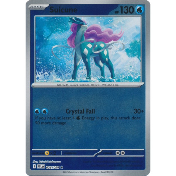 Phantasmal Flames - 026/094 - Suicune (rare reverse holo)