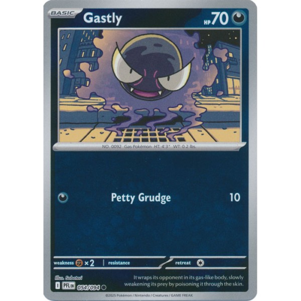 Phantasmal Flames - 054/094 - Gastly (reverse holo)