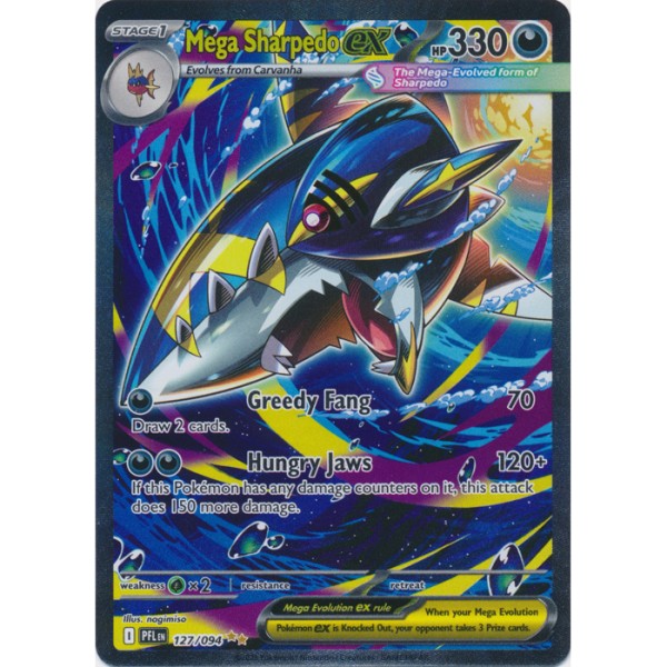 Phantasmal Flames - 127/094 - Mega Sharpedo EX (special illustration rare)