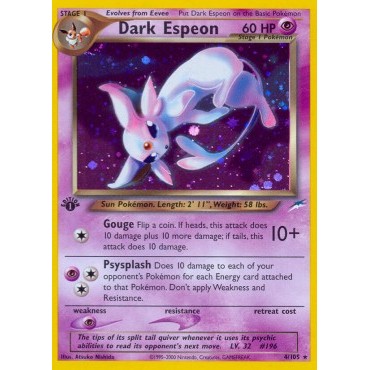 Neo Destiny - 4/105 - Dark Espeon (rare holo) - 1e Edition