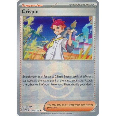 Prismatic Evolutions - 105/131 - Trainer Crispin (poke ball reverse holo)