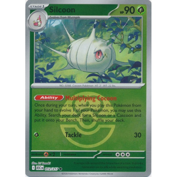 Ascended Heroes - 012/217 - Silcoon (ball reverse holo)