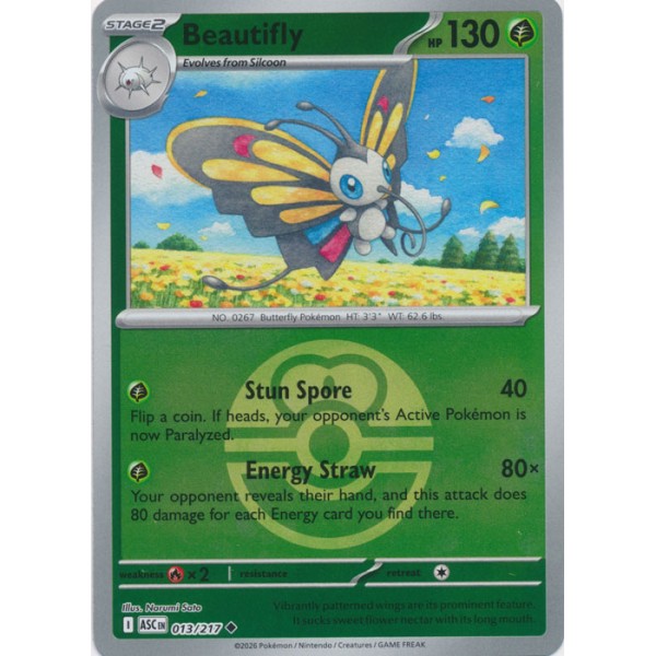 Ascended Heroes - 013/217 - Beautifly (ball reverse holo)