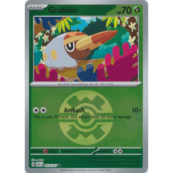 Ascended Heroes - 017/217 - Grubbin (ball reverse holo)