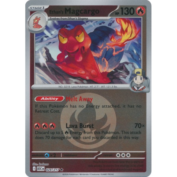 Ascended Heroes - 024/217 - Ethan's Magcargo (rare energy reverse holo)