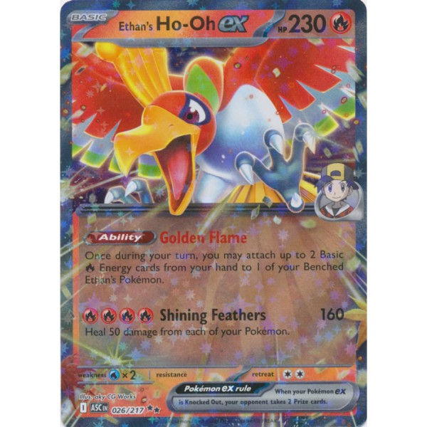 Ascended Heroes - 026/217 - Ethan's Ho-Oh EX (double rare)